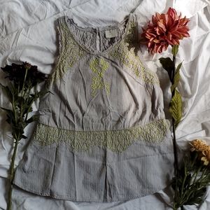 Anthropologie sleeveless peplum top EUC!